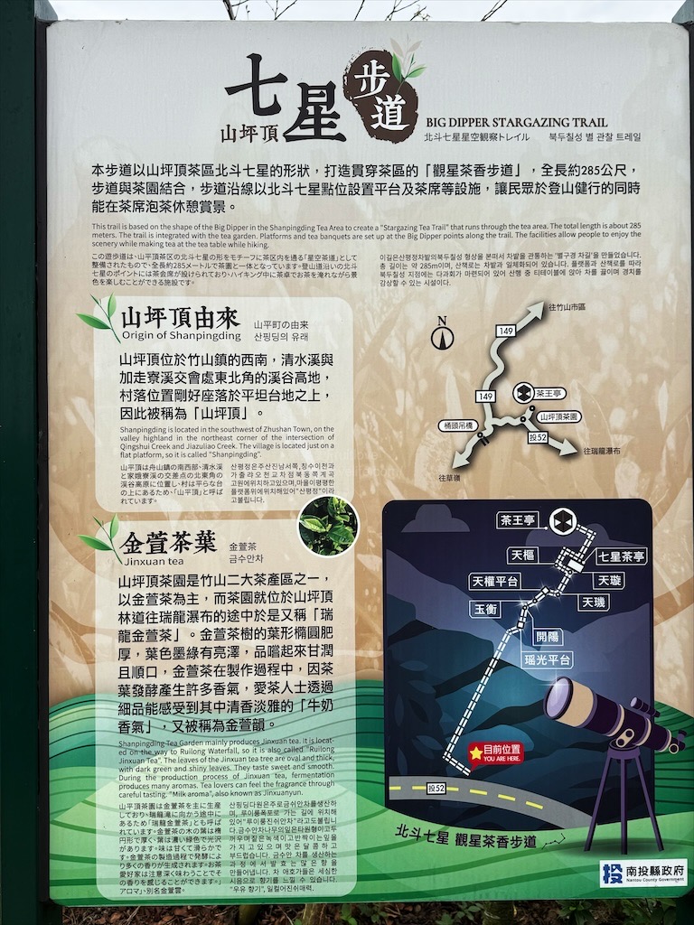 山坪頂七星步道|南投竹山景點，漫步金萱茶園步道，輕鬆登頂欣賞絕美山景，親子、寵物友善 @果果愛Fruitlove