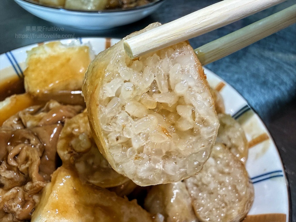 北港新市仔口阿財老擔煎盤粿|雲林北港早午餐，外酥內軟、米香十足的煎盤粿+入味Q軟的滷腸，是最棒的推薦 @果果愛Fruitlove