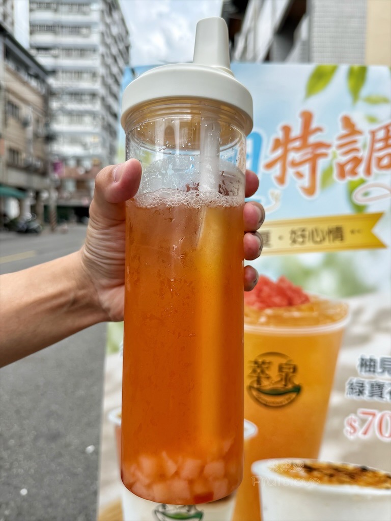 台中大里手搖飲｜萃泉茶飲：手搖飲茶香回甘，不苦澀，自家製作配料，推薦給愛喝茶的你！ @果果愛Fruitlove
