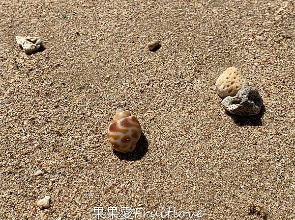 蔚藍海景　美麗白沙　寄居蟹的家　保育沙灘　＆　岸邊就可以看到熱帶魚和魚群游來游去　後壁湖潮間帶　墾丁後壁湖景點推薦　親子寵物友善 @果果愛Fruitlove